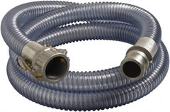 Alliance Hose & Rubber - 1" Inside x 1.29" Outside Diam, Food & Beverage Hose - 2" Bend Radius, Clear, 20' Long, 60 Max psi, 29 Vacuum Rating - Exact Tooling