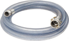 Alliance Hose & Rubber - 1" Inside x 1.24" Outside Diam, Food & Beverage Hose - 5" Bend Radius, Clear, 20' Long, 106 Max psi, 29 Vacuum Rating - Exact Tooling