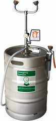 Guardian - 15 Gallon, 0.65 GPM Flow Rate at 80 PSI, Pressurized with Drench Hose, Portable Eye Wash Station - Exact Tooling
