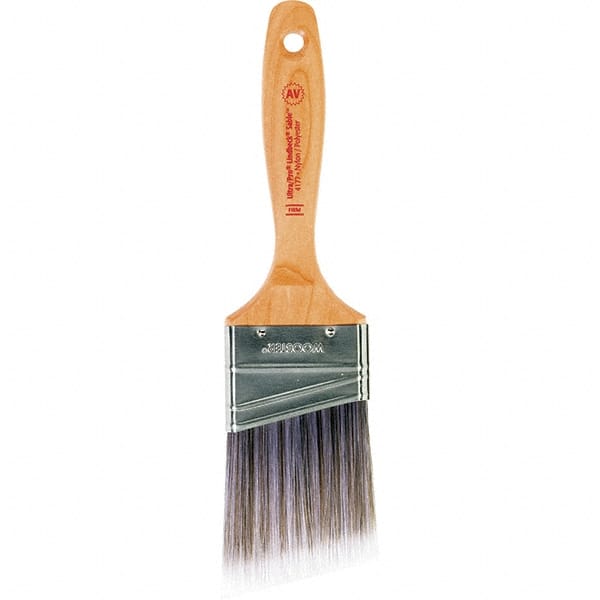 Wooster Brush - 2-1/2" Angled Nylon/Polyester Varnish Brush - 2-15/16" Bristle Length, 6-1/2" Maple Beavertail Handle - Exact Tooling
