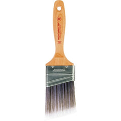 Wooster Brush - 2-1/2" Angled Nylon/Polyester Varnish Brush - 2-15/16" Bristle Length, 6-1/2" Maple Beavertail Handle - Exact Tooling