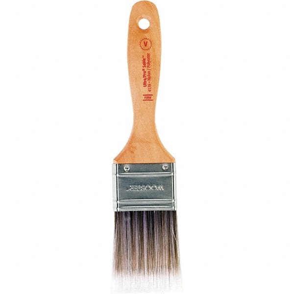 Wooster Brush - 2" Flat Nylon/Polyester Varnish Brush - 2-11/16" Bristle Length, 6-1/2" Maple Beavertail Handle - Exact Tooling