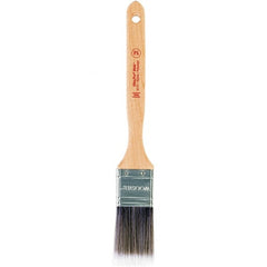 Wooster Brush - 1-1/2" Flat Nylon/Polyester Sash Brush - 2-7/16" Bristle Length, 7.88" Maple Fluted Handle - Exact Tooling