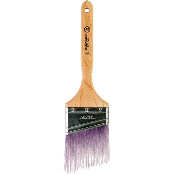 Wooster Brush - 3" Angled Synthetic Sash Brush - 3-3/16" Bristle Length, 7.77" Maple Fluted Handle - Exact Tooling