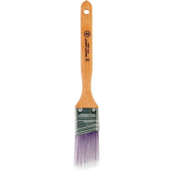 Wooster Brush - 1-1/2" Angled Synthetic Sash Brush - 2-7/16" Bristle Length, 7.77" Maple Fluted Handle - Exact Tooling