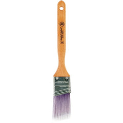 Wooster Brush - 1-1/2" Angled Synthetic Sash Brush - 2-7/16" Bristle Length, 7.77" Maple Fluted Handle - Exact Tooling