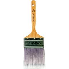 Wooster Brush - 3" Flat Synthetic Varnish Brush - 3-3/16" Bristle Length, 6-1/4" Maple Dowel Handle - Exact Tooling
