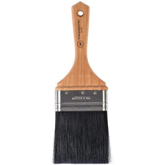 Wooster Brush - 3" Flat Synthetic Varnish Brush - 3-3/16" Bristle Length, 5-1/2" Maple Beavertail Handle - Exact Tooling