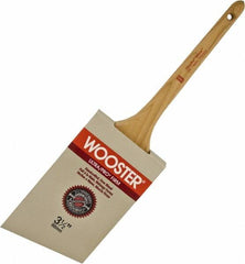 Wooster Brush - 3-1/2" Angled Nylon/Polyester Sash Brush - 3-3/16" Bristle Length, 8" Maple Rattail Handle - Exact Tooling