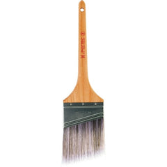 Wooster Brush - 3" Angled Nylon/Polyester Sash Brush - 2-15/16" Bristle Length, 8" Maple Rattail Handle - Exact Tooling