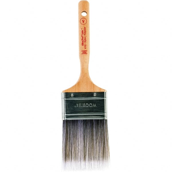 Wooster Brush - 2-1/2" Flat Nylon/Polyester Varnish Brush - 2-15/16" Bristle Length, 6-1/4" Maple Dowel Handle - Exact Tooling