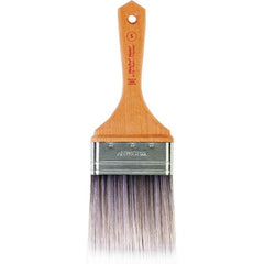 Wooster Brush - 3" Flat Nylon/Polyester Varnish Brush - 3-7/16" Bristle Length, 5-1/2" Maple Beavertail Handle - Exact Tooling