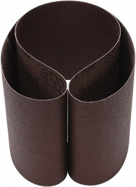 3M - 6" Wide x 48" OAL, 100 Grit, Aluminum Oxide Abrasive Belt - Aluminum Oxide, Coated, Cloth Backing, Series 341D - Exact Tooling