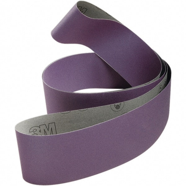 3M - 4" Wide x 132" OAL, 80 Grit, Ceramic Abrasive Belt - Ceramic, Coated, Cloth Backing, Series 970DZ - Exact Tooling