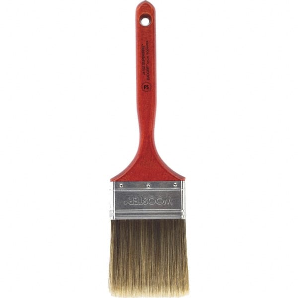 Wooster Brush - 3" Flat Nylon/Polyester Sash Brush - 3-3/16" Bristle Length, 7-3/16" Wood Fluted Handle - Exact Tooling