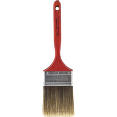 Wooster Brush - 3" Flat Nylon/Polyester Sash Brush - 3-3/16" Bristle Length, 7-3/16" Wood Fluted Handle - Exact Tooling