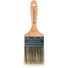 Wooster Brush - 3" Flat Nylon/Polyester Wall Brush - 3-7/16" Bristle Length, 6-1/4" Maple Beavertail Handle - Exact Tooling