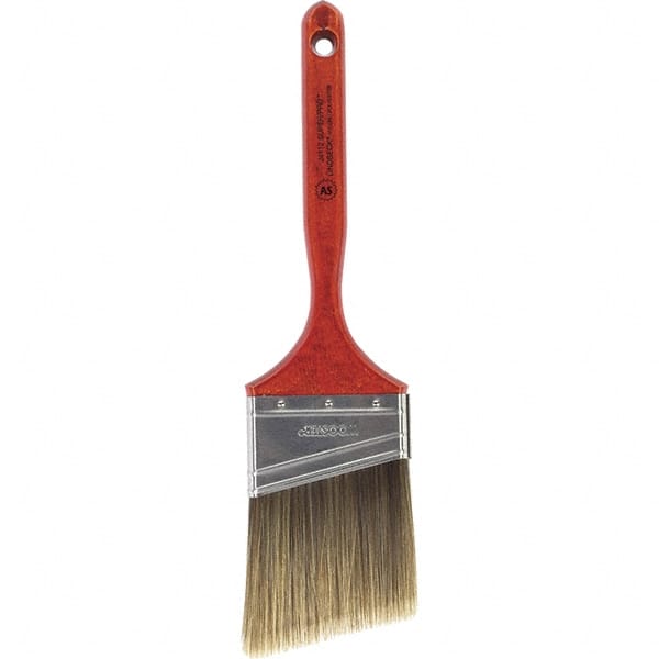 Wooster Brush - 3" Angled Nylon/Polyester Sash Brush - 3-3/16" Bristle Length, 7-3/16" Wood Fluted Handle - Exact Tooling
