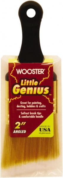 Wooster Brush - 2" Flat Synthetic General Purpose Paint Brush - 2-3/16" Bristle Length, 2-1/2" Plastic Short Handle - Exact Tooling