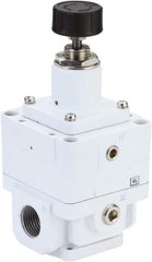 PRO-SOURCE - 1/2 NPT Port, 265 CFM, Standard Regulator - 1.45 to 116 psi Range, 145 Max psi Supply Pressure, 1/8" Gauge Port Thread, 2.76" Wide x 6.1" High - Exact Tooling