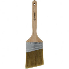 Wooster Brush - 3" Angled Hog Sash Brush - 3-3/16" Bristle Length, 7-1/8" Plastic Fluted Handle - Exact Tooling