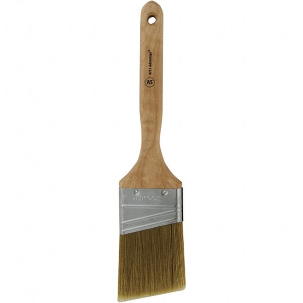 Wooster Brush - 2-1/2" Angled Hog Sash Brush - 2-15/16" Bristle Length, 7-1/8" Plastic Fluted Handle - Exact Tooling