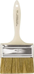 Wooster Brush - 4" Flat Hog Chip Brush - 1-15/16" Bristle Length, 5-5/8" Plastic Beavertail Handle - Exact Tooling