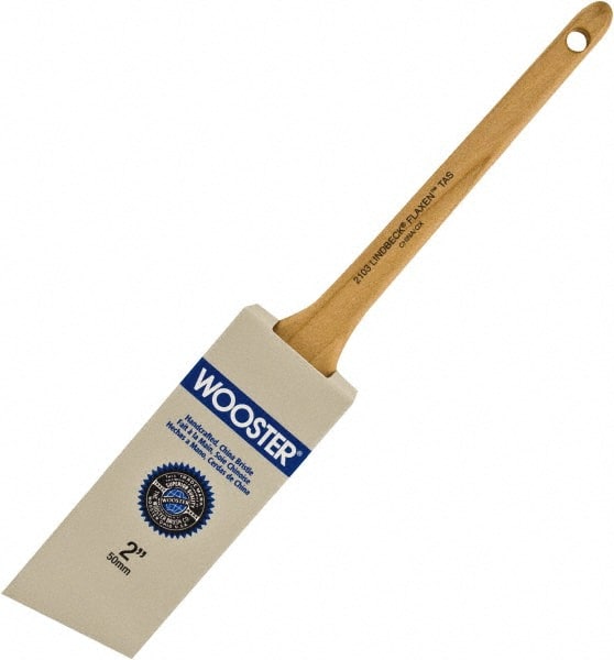 Wooster Brush - 2" Angled Hog Sash Brush - 2-3/16" Bristle Length, 8" Maple Rattail Handle - Exact Tooling