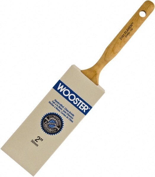 Wooster Brush - 2" Flat Hog Varnish Brush - 2-7/16" Bristle Length, 6-1/4" Maple Dowel Handle - Exact Tooling
