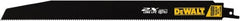 DeWALT - 12" Long x 1" Thick, High Speed Steel Reciprocating Saw Blade - Straight Profile, 10 TPI, Toothed Edge, Universal Shank - Exact Tooling