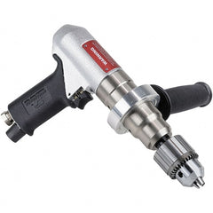 Dynabrade - 1/2" Keyed Chuck - Pistol Grip Handle, 500 RPM, 0.7 hp, 90 psi - Exact Tooling