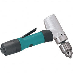 Dynabrade - 1/4" Keyed Chuck - Inline Handle, 950 RPM, 0.4 hp, 90 psi - Exact Tooling