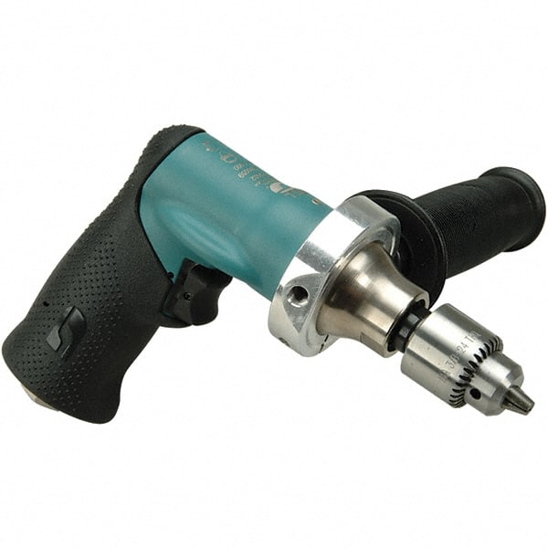 Dynabrade - 1/4" Keyed Chuck - Pistol Grip Handle, 1,000 RPM, 0.4 hp, 90 psi - Exact Tooling