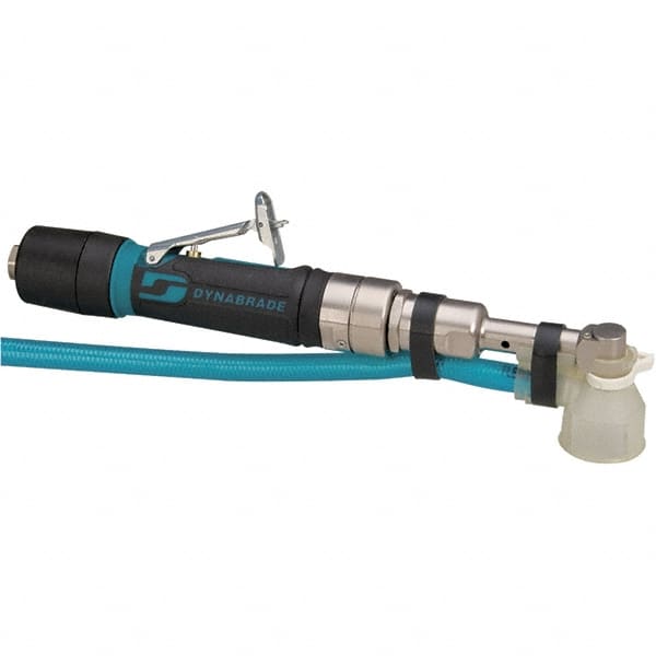 Dynabrade - 1/4" Keyed Chuck - Right Angle Handle, 3,200 RPM, 0.4 hp, 90 psi - Exact Tooling