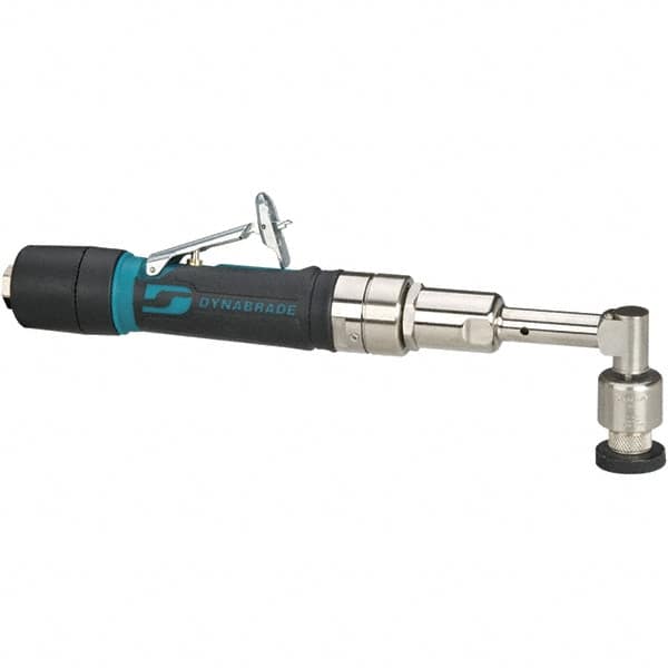 Dynabrade - 3,200 OPM, 26 CFM Air Consumption, 90 psi Air Pressure, Right Angle Air Orbital Sander - Round Pad, 1/4 NPT Inlet - Exact Tooling