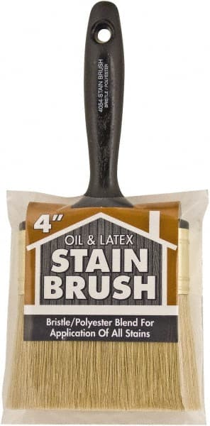 Wooster Brush - 4" Flat Synthetic Utility Paint Brush - 2-11/16" Bristle Length, 5-3/4" Plastic Beavertail Handle - Exact Tooling