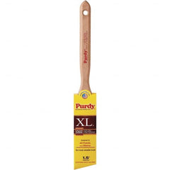 Purdy - 1-1/2" Angled Synthetic Trim Brush - 2-7/16" Bristle Length, 2-7/16" Wood Fluted Handle - Exact Tooling
