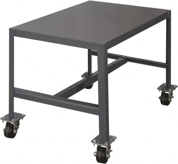 Durham - Mobile Work Bench - Steel, Gray, 24" Long x 18" Deep x 24" High - Exact Tooling
