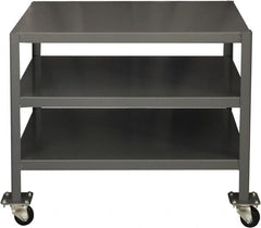 Durham - Mobile Work Bench - Steel, Gray, 36" Long x 24" Deep x 30" High - Exact Tooling