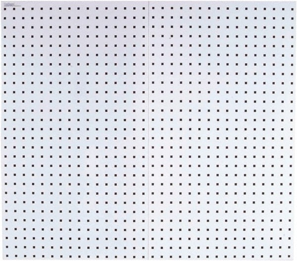 Triton - 18" Wide x 36" High Industrial Steel Tool Peg Board System - 2 Panels, Steel, White - Exact Tooling