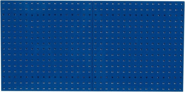 Triton - 24" Wide x 24" High Industrial Steel Tool Peg Board System - 2 Panels, Steel, Blue - Exact Tooling