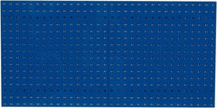 Triton - 24" Wide x 24" High Industrial Steel Tool Peg Board System - 2 Panels, Steel, Blue - Exact Tooling