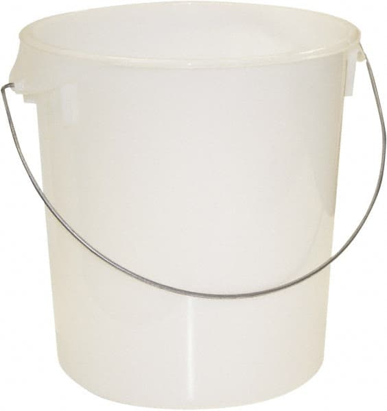 Rubbermaid - Round, White Polyethylene Food Storage Container - 14" High x 13.1" Wide - Exact Tooling