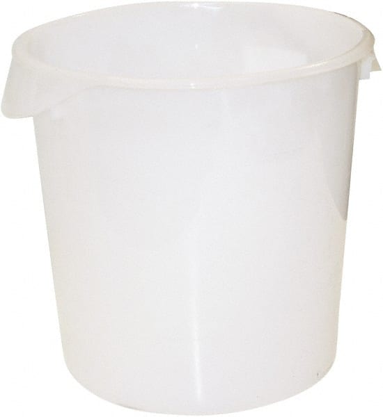 Rubbermaid - Round, White Polyethylene Food Storage Container - 14" High x 13.1" Wide - Exact Tooling