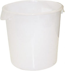Rubbermaid - Round, White Polyethylene Food Storage Container - 14" High x 13.1" Wide - Exact Tooling
