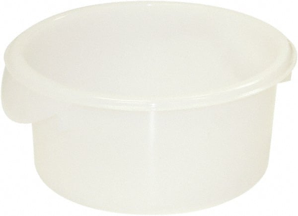 Rubbermaid - Round, White Polyethylene Food Storage Container - 10.6" High x 10" Wide - Exact Tooling