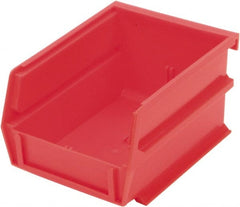 Triton - 5-3/8" Deep, Red Polypropylene Hopper Stacking Bin - 3" High x 4-1/8" Wide x 5-3/8" Long - Exact Tooling