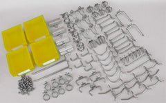 Triton - 83 Piece, Pegboard Hook Set - Zinc Alloy & Steel - Exact Tooling
