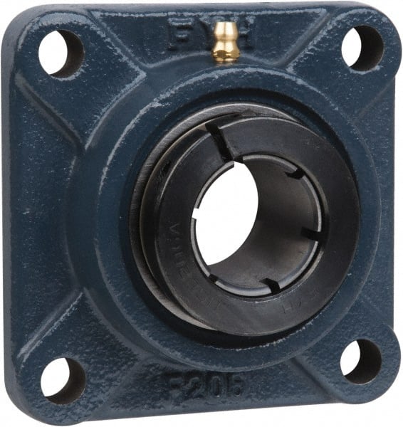 Value Collection - 1-1/4" ID, 4-19/32" OAL x 1-13/16" OAH 4-Bolt Flange - 3,461 Lb Static Cap, 5,777 Lb Dyn Cap, 3-5/8" Btw Mnt Hole Ctrs, 3/4" Base-to-Ctr Ht, Cast Iron - Exact Tooling