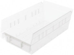 Akro-Mils - 11-5/8" Deep, Clear Hopper Shelf Bin - 4" High x 6-5/8" Wide x 11-5/8" Long - Exact Tooling